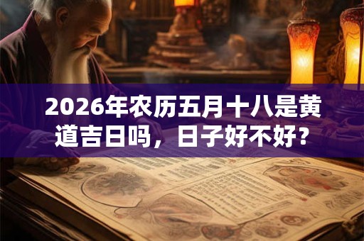 2026年农历五月十八是黄道吉日吗，日子好不好？