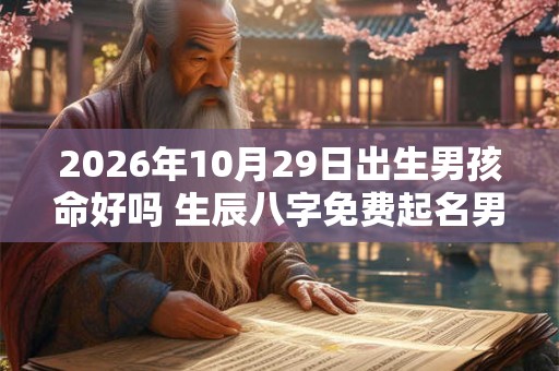 2026年10月29日出生男孩命好吗 生辰八字免费起名男孩