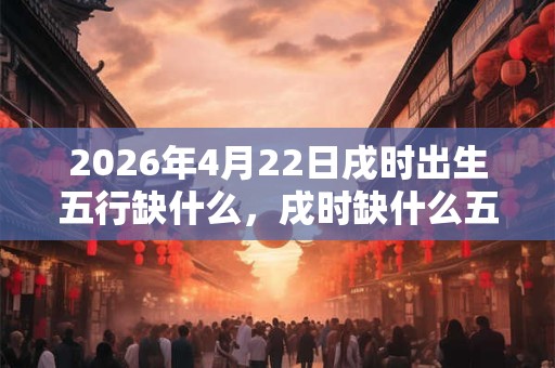 2026年4月22日戌时出生五行缺什么,戌时缺什么五行 2026年4月22日戌时出生五行缺什么,戌时缺什么五行