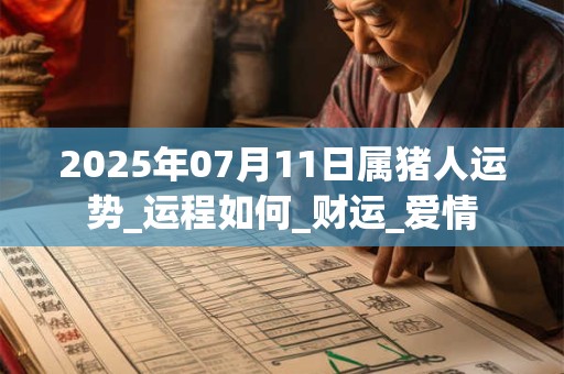 2025年07月11日属猪人运势_运程如何_财运_爱情 2025年07月11日属猪人运势_运程如何_财运_爱情