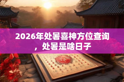 2026年处暑喜神方位查询，处暑是啥日子