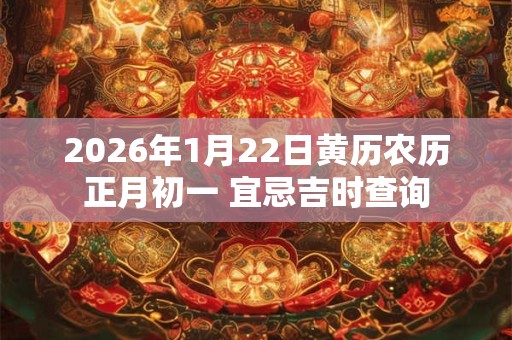 2026年1月22日黄历农历正月初一 宜忌吉时查询