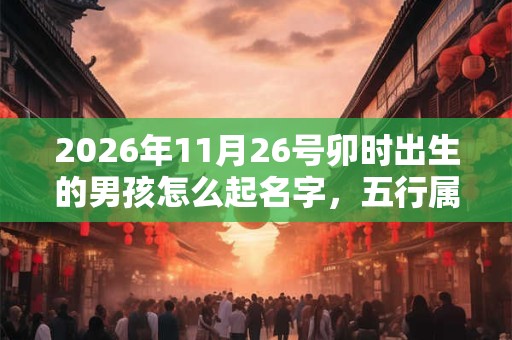 2026年11月26号卯时出生的男孩怎么起名字，五行属什么