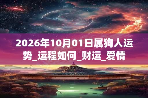 2026年10月01日属狗人运势_运程如何_财运_爱情 2026年10月01日属狗人运势_运程如何_财运_爱情