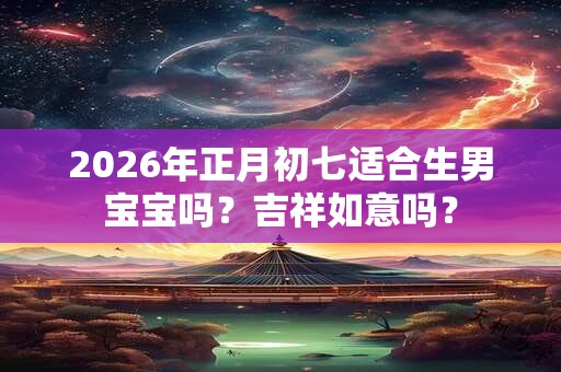 2026年正月初七适合生男宝宝吗？吉祥如意吗？