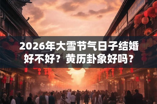 2026年大雪节气日子结婚好不好?黄历卦象好吗? 2026年大雪节气日子结婚好不好?黄历卦象好吗?