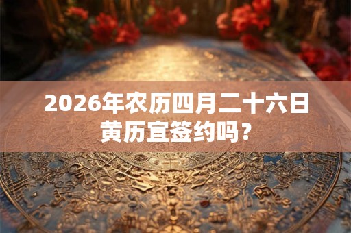 2026年农历四月二十六日黄历宜签约吗？