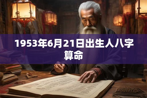 1953年6月21日出生人八字算命 1953年6月21日出生人八字算命