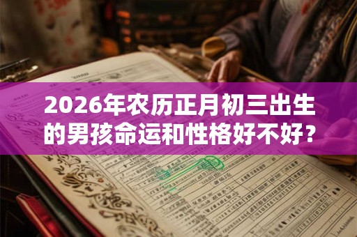2026年农历正月初三出生的男孩命运和性格好不好? 2026年农历正月初三出生的男孩命运和性格好不好?