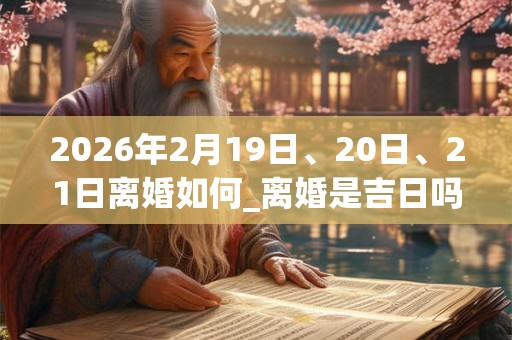 2026年2月19日、20日、21日离婚如何_离婚是吉日吗 2026年2月19日、20日、21日离婚如何_离婚是吉日吗