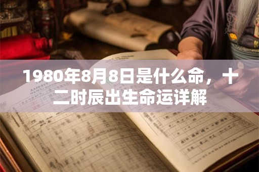 1980年8月8日是什么命,十二时辰出生命运详解 1980年8月8日是什么命,十二时辰出生命运详解