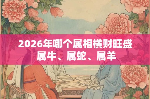 2026年哪个属相横财旺盛 属牛、属蛇、属羊 2026年哪个属相横财旺盛 属牛、属蛇、属羊