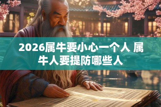 2026属牛要小心一个人 属牛人要提防哪些人 2026属牛要小心一个人 属牛人要提防哪些人