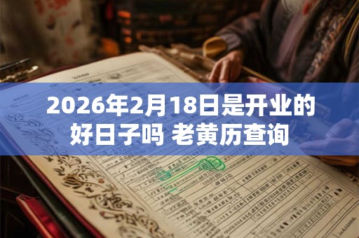 2026年2月18日是开业的好日子吗 老黄历查询