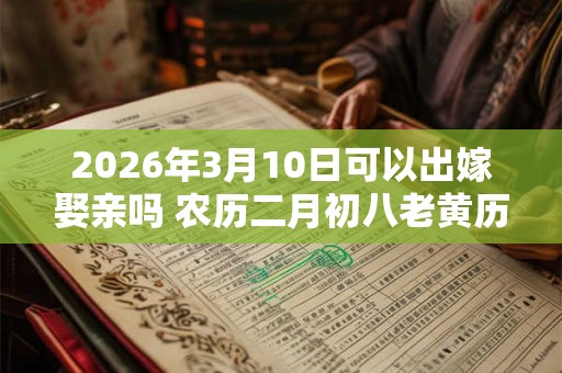 2026年3月10日可以出嫁娶亲吗 农历二月初八老黄历查询 2026年3月10日可以出嫁娶亲吗 农历二月初八老黄历查询