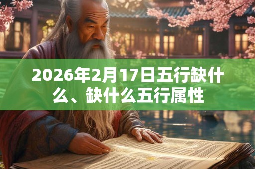 2026年2月17日五行缺什么、缺什么五行属性