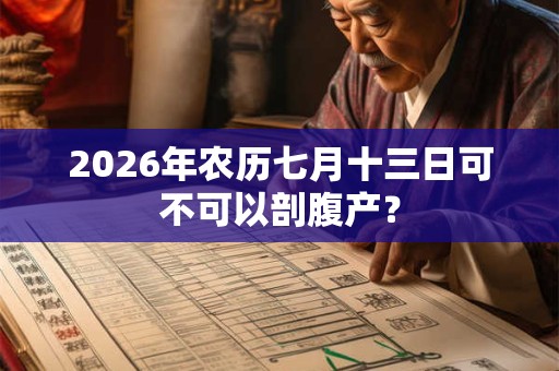 2026年农历七月十三日可不可以剖腹产？
