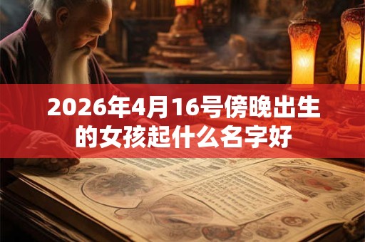 2026年4月16号傍晚出生的女孩起什么名字好 2026年4月16号傍晚出生的女孩起什么名字好