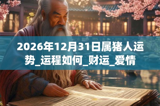 2026年12月31日属猪人运势_运程如何_财运_爱情 2026年12月31日属猪人运势_运程如何_财运_爱情
