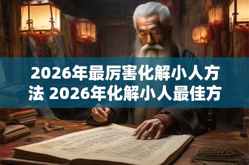 2026年最厉害化解小人方法 2026年化解小人最佳方法