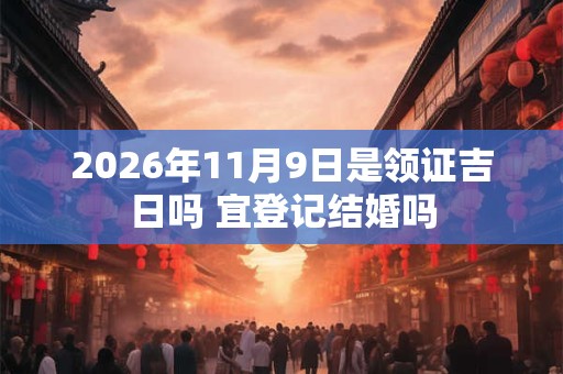2026年11月9日是领证吉日吗 宜登记结婚吗