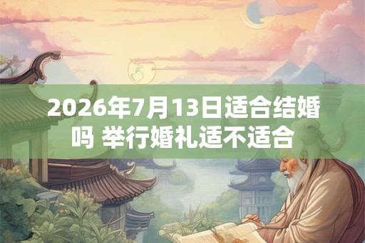 2026年7月13日适合结婚吗 举行婚礼适不适合 2026年7月13日适合结婚吗 举行婚礼适不适合