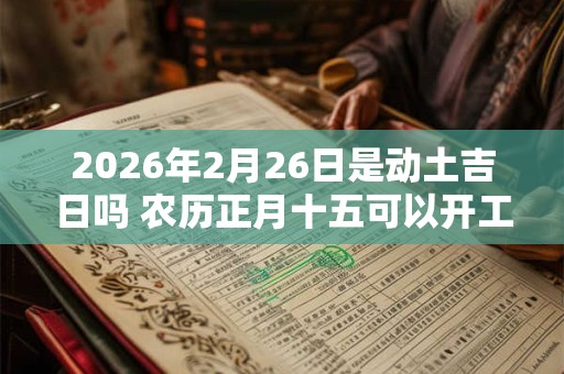 2026年2月26日是动土吉日吗 农历正月十五可以开工动土吗 2026年2月26日是动土吉日吗 农历正月十五可以开工动土吗