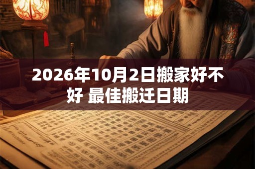 2026年10月2日搬家好不好 最佳搬迁日期 2026年10月2日搬家好不好 最佳搬迁日期