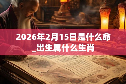 2026年2月15日是什么命_出生属什么生肖 2026年2月15日是什么命_出生属什么生肖