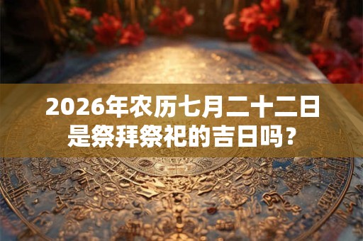 2026年农历七月二十二日是祭拜祭祀的吉日吗? 2026年农历七月二十二日是祭拜祭祀的吉日吗?