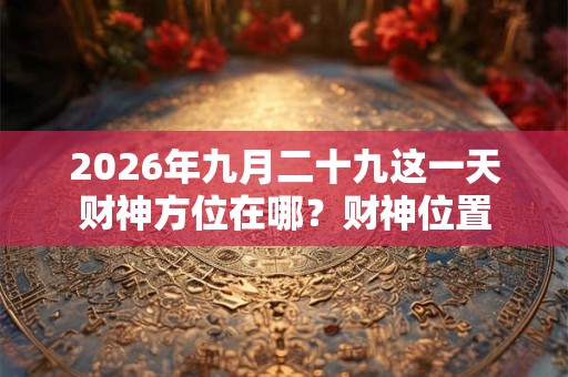 2026年九月二十九这一天财神方位在哪？财神位置