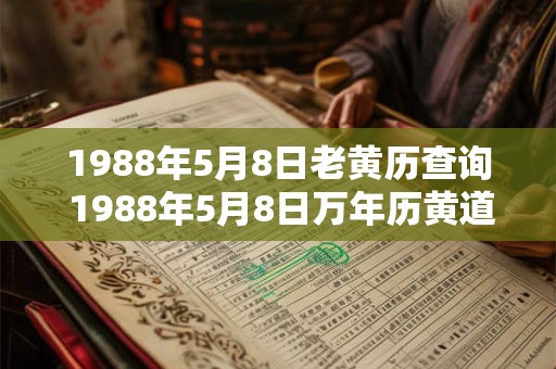 1988年5月8日老黄历查询 1988年5月8日万年历黄道吉日