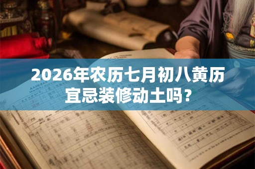 2026年农历七月初八黄历宜忌装修动土吗? 2026年农历七月初八黄历宜忌装修动土吗?