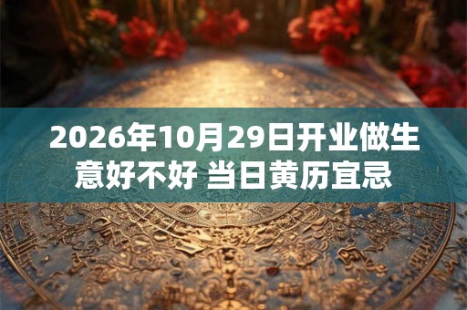2026年10月29日开业做生意好不好 当日黄历宜忌