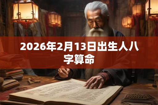 2026年2月13日出生人八字算命 2026年2月13日出生人八字算命