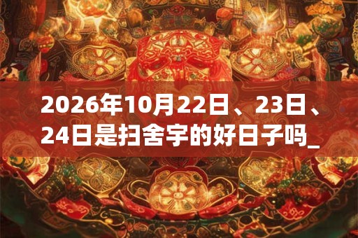 2026年10月22日、23日、24日是扫舍宇的好日子吗_扫舍宇可以吗