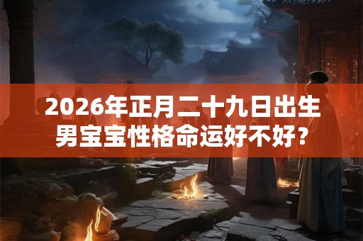 2026年正月二十九日出生男宝宝性格命运好不好？