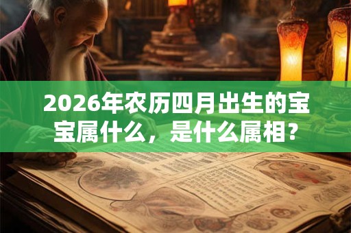 2026年农历四月出生的宝宝属什么，是什么属相？