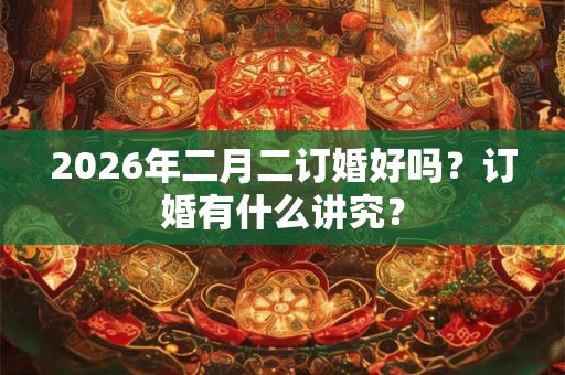 2026年二月二订婚好吗?订婚有什么讲究? 2026年二月二订婚好吗?订婚有什么讲究?
