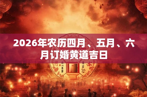 2026年农历四月、五月、六月订婚黄道吉日