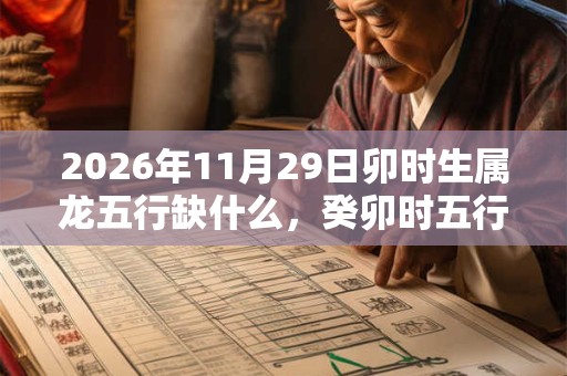 2026年11月29日卯时生属龙五行缺什么，癸卯时五行缺什么