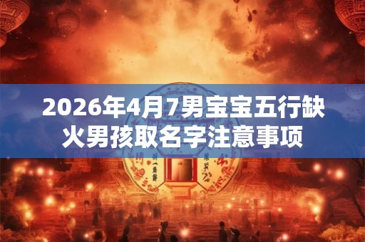 2026年4月7男宝宝五行缺火男孩取名字注意事项 2026年4月7男宝宝五行缺火男孩取名字注意事项