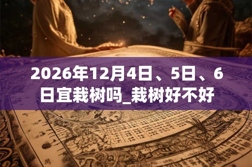 2026年12月4日、5日、6日宜栽树吗_栽树好不好 2026年12月4日、5日、6日宜栽树吗_栽树好不好