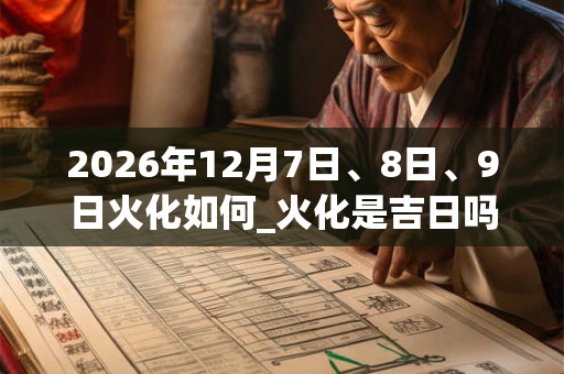 2026年12月7日、8日、9日火化如何_火化是吉日吗