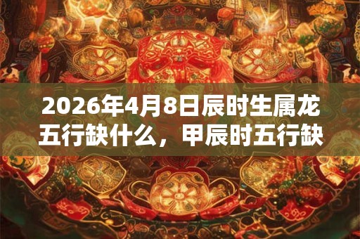 2026年4月8日辰时生属龙五行缺什么，甲辰时五行缺什么