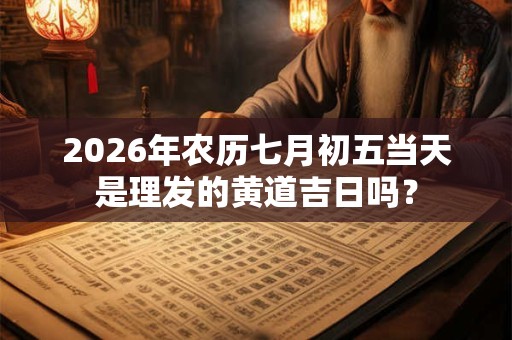 2026年农历七月初五当天是理发的黄道吉日吗? 2026年农历七月初五当天是理发的黄道吉日吗?