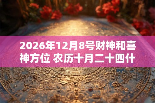 2026年12月8号财神和喜神方位 农历十月二十四什么时辰吉