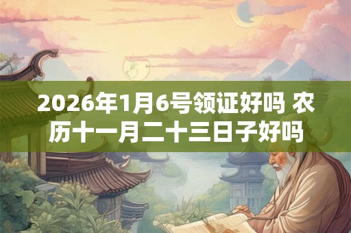 2026年1月6号领证好吗 农历十一月二十三日子好吗
