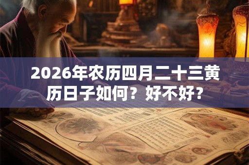 2026年农历四月二十三黄历日子如何?好不好? 2026年农历四月二十三黄历日子如何?好不好?