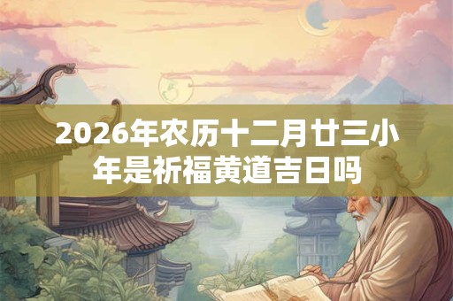 2026年农历十二月廿三小年是祈福黄道吉日吗